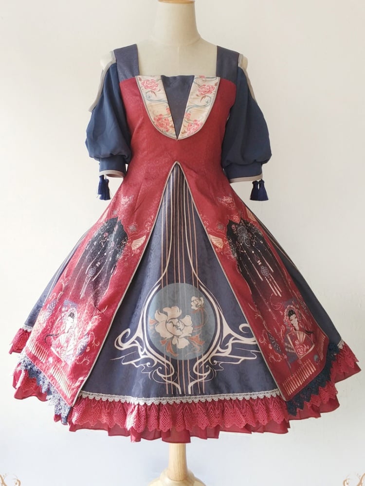 Spring and Autumn in Pear Garden Qi Lolita Full Set