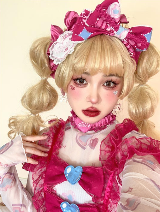 In Stock Mid-length Blonde Wavy Wig