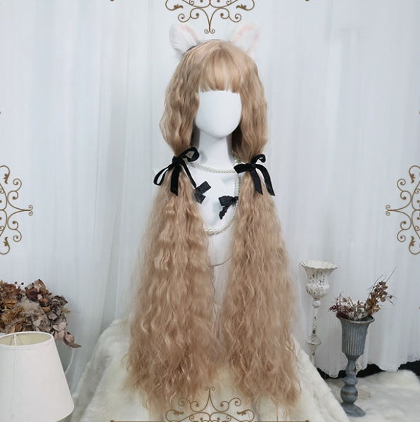 In Stock 120cm Brown Curly Wig