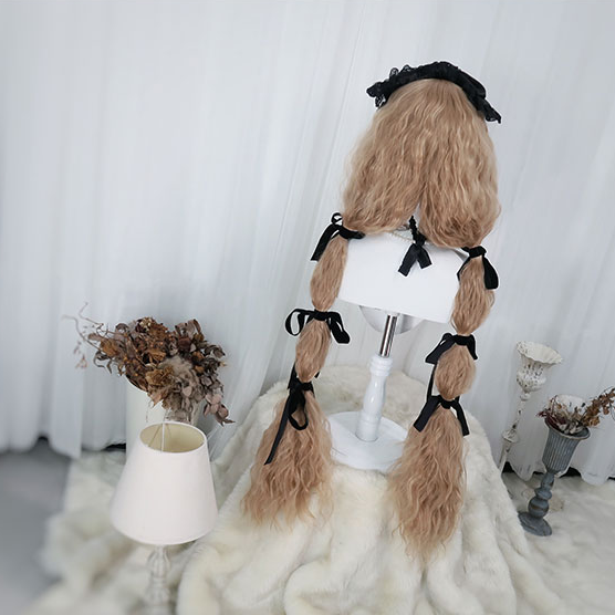 In Stock 120cm Brown Curly Wig