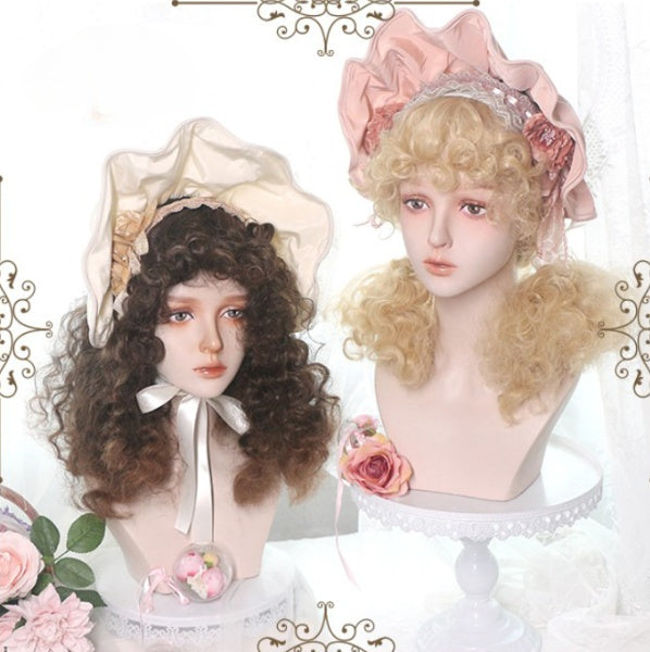 In Stock 4 Colors Shoulder Length Dolls Wool Curly Wig
