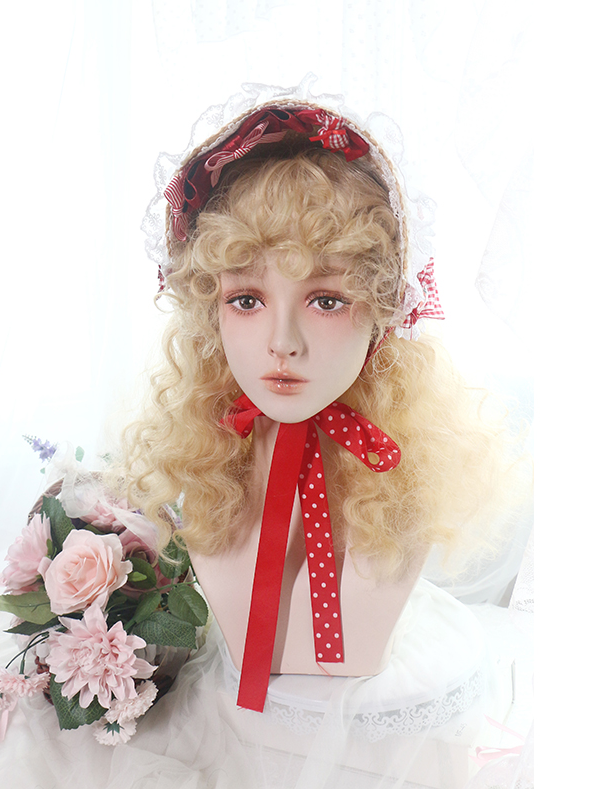 In Stock 4 Colors Shoulder Length Dolls Wool Curly Wig