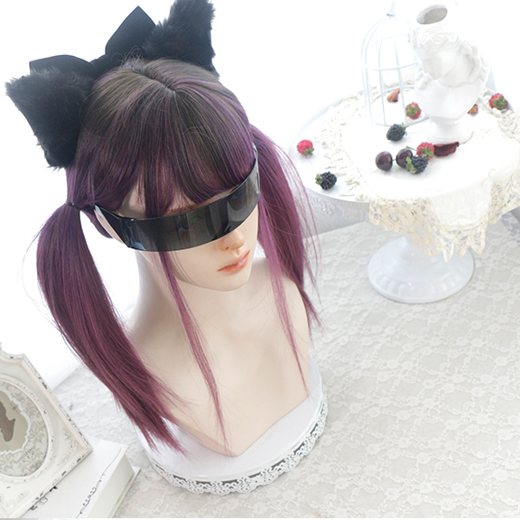 In Stock Female/Male Version Ombre Purple Wig