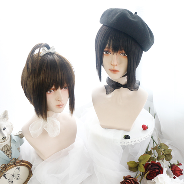 In Stock Black/Brown Boy Style Wig