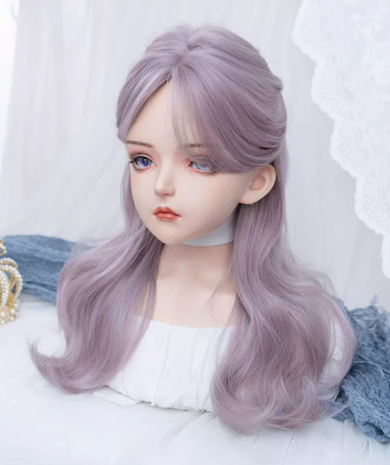 Light Purple Long Wavy Synthetic Wig