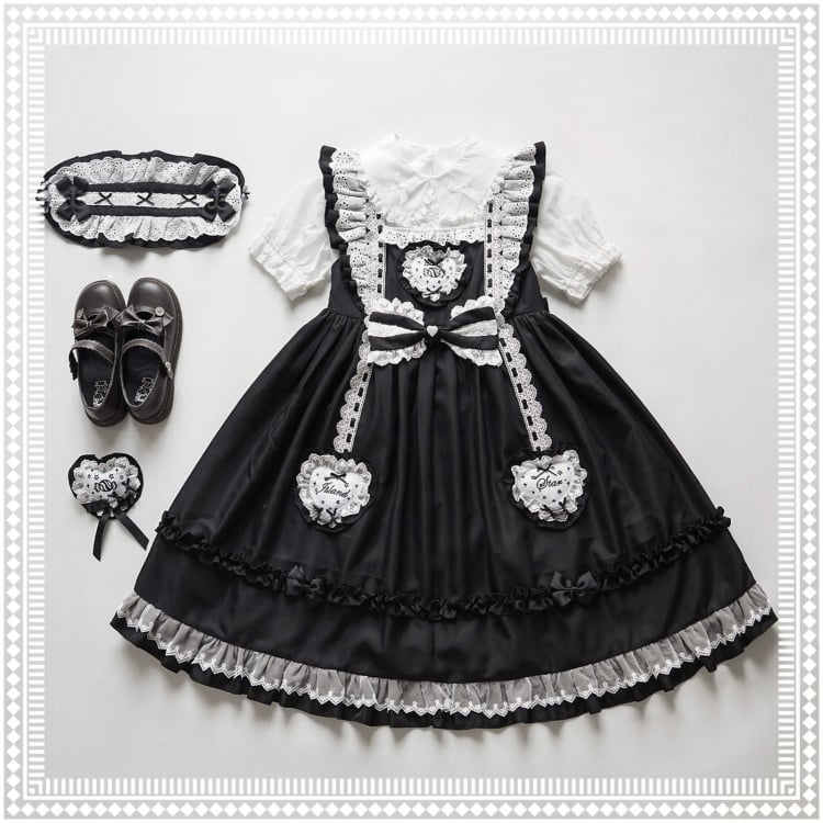 Star Candy Jar Ruffle Trim Bowknot Details Jumper Skirt