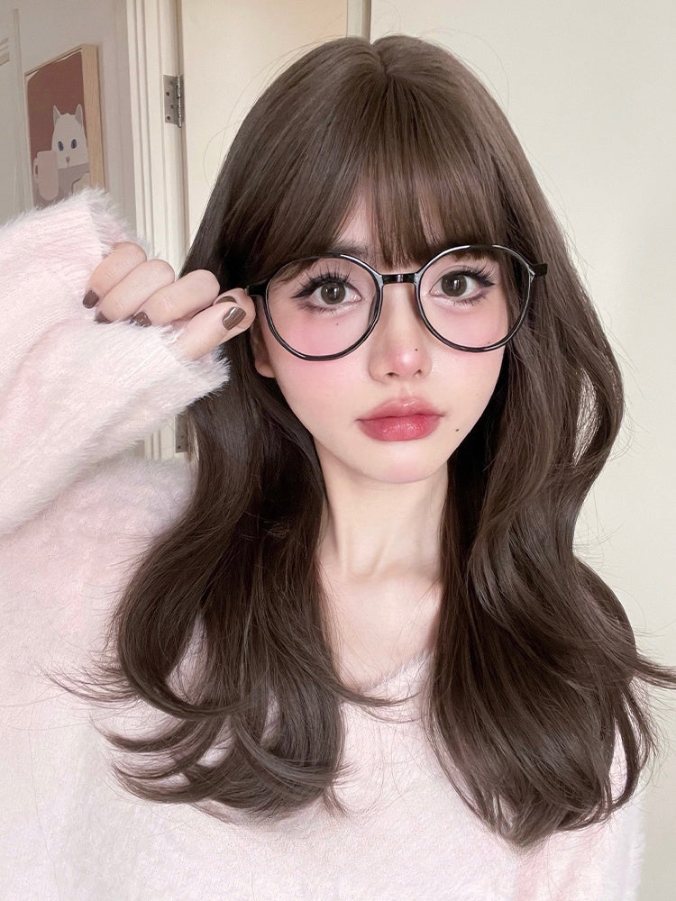 Wavy 55CM Brown Synthetic Wig
