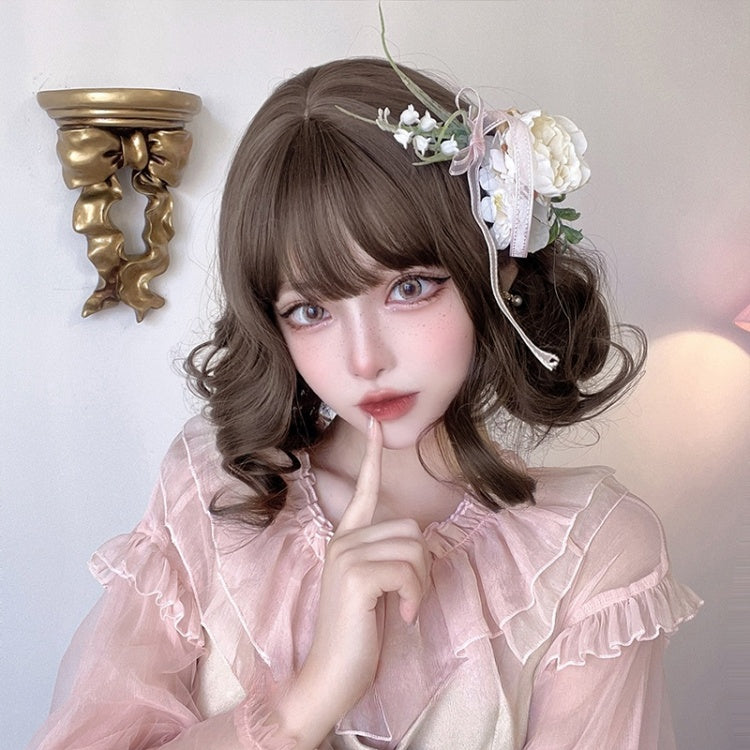 Wavy Brown 28CM Short Lolita Synthetic Wig