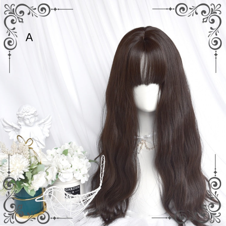 Wavy Tea Brown Long Synthetic Wig