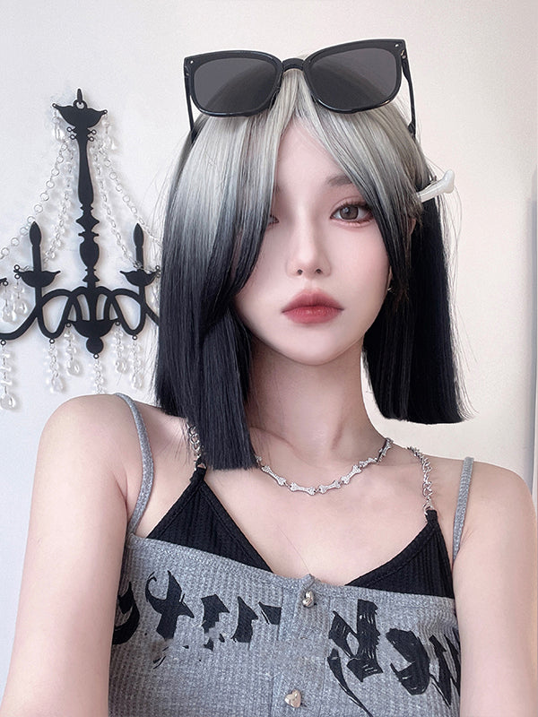Straight Ombre Hair Color Short Synthetic Wig