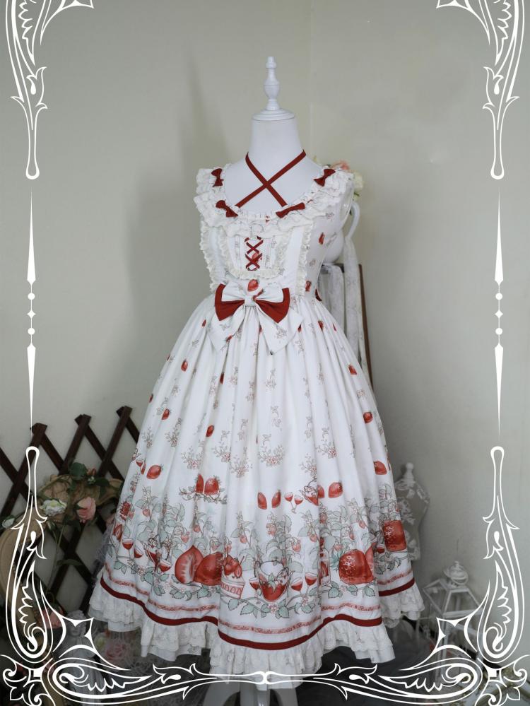 Strawberry Fruit Tea Sweet Jumper Skirt