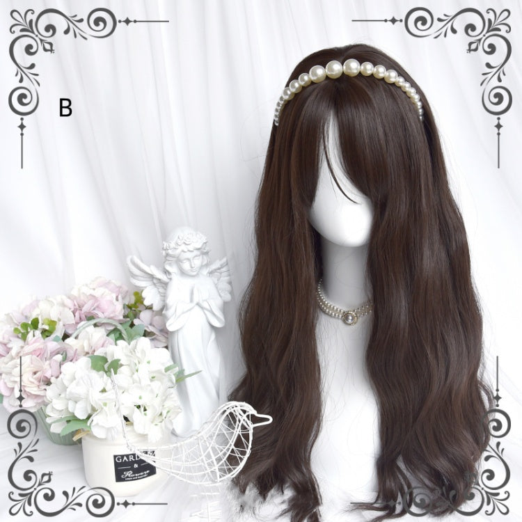 Wavy Tea Brown Long Synthetic Wig
