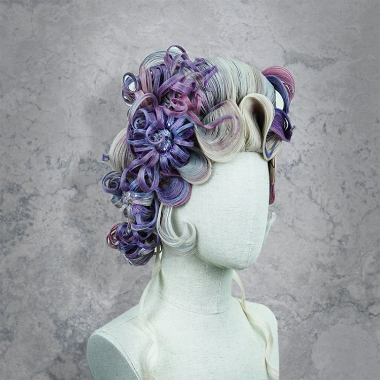 Mixed Hair Color Hand-braided Wig