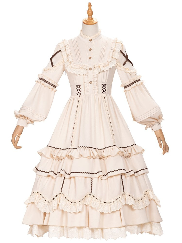 Shepherdess Detachable Long Skirt Two Ways Wear Lolita Dress