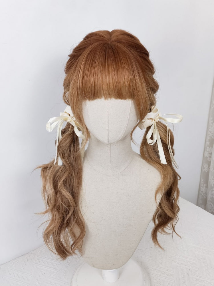 Honey Brown Ombre Long Wavy Synthetic Wig