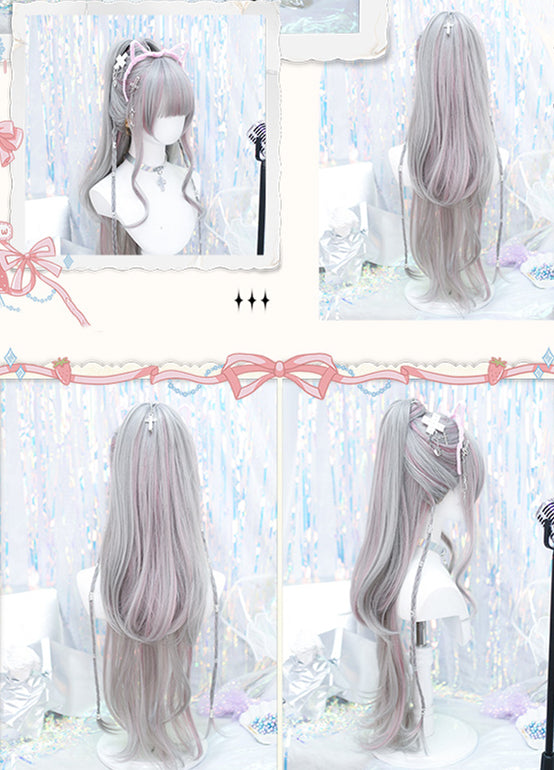 Punk Highlight Long Wavy Synthetic Wig