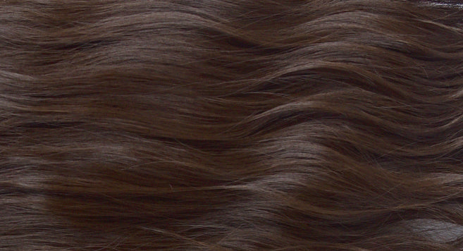 Wavy Tea Brown Long Synthetic Wig