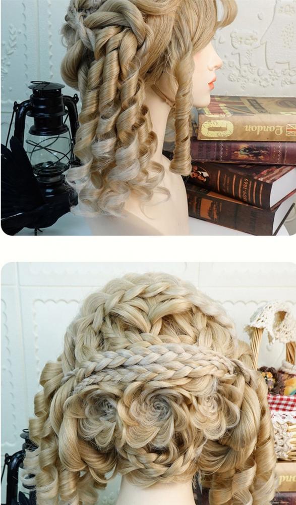 Katie's Garden Flax Yellow Curly Lolita Hand-braided Wig