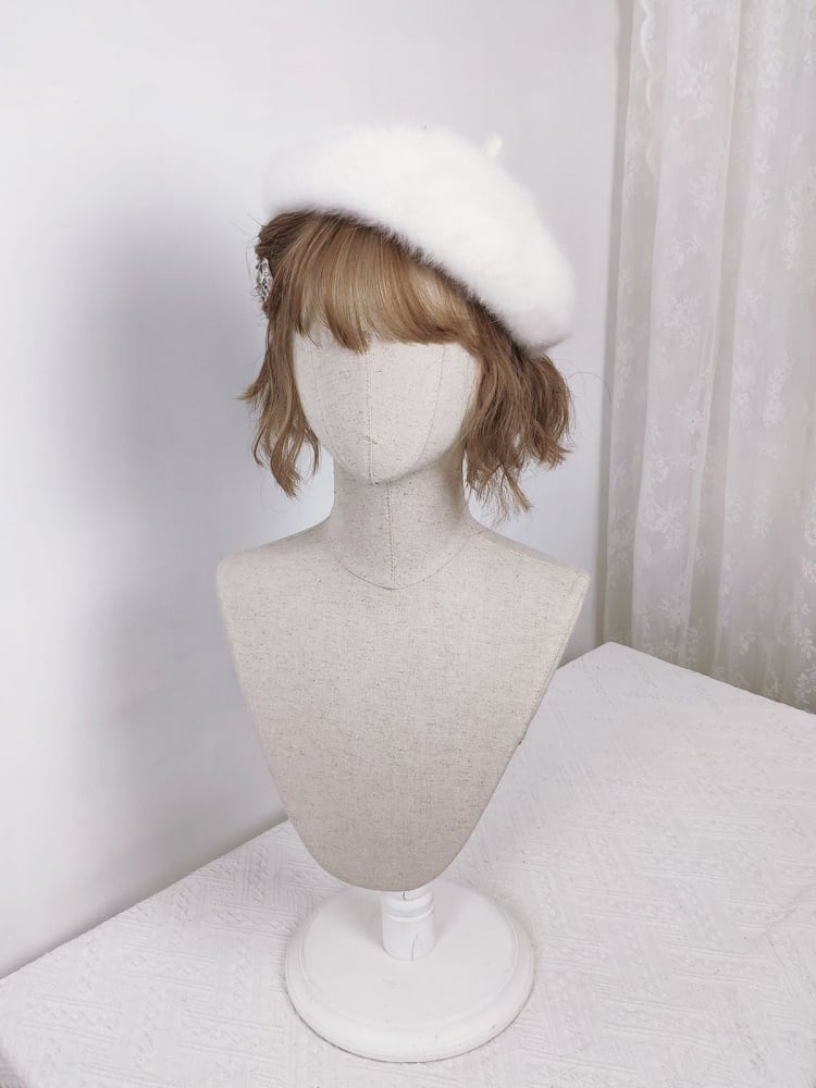Wavy Flax Gold Short Lolita Synthetic Wig