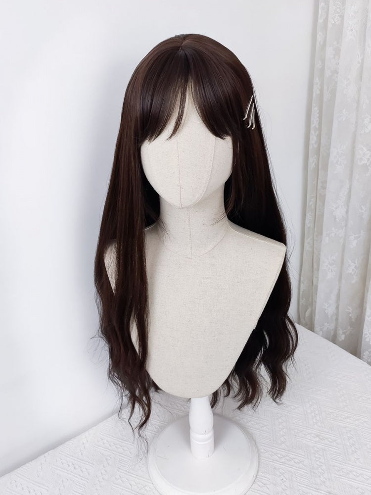 Tender Sister Dark Brown Wavy Waist Length Lolita Synthetic Wig