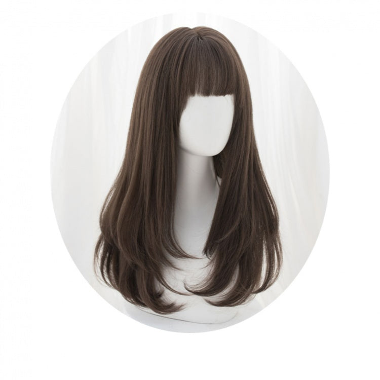 Wavy 55CM Brown Synthetic Wig