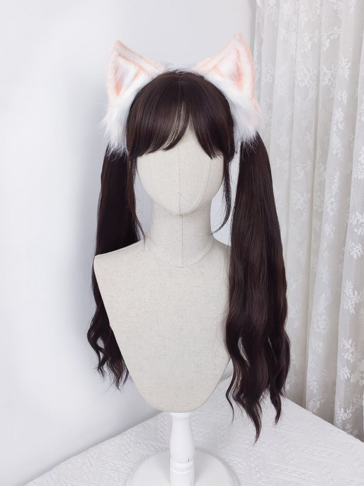 Tender Sister Dark Brown Wavy Waist Length Lolita Synthetic Wig