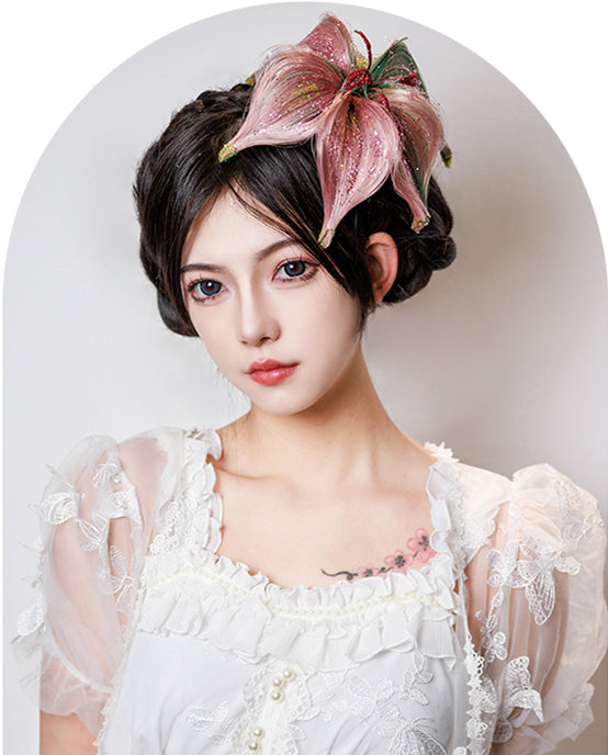 Lily Yellow&Pink / Black / Pink&Green Wig Hair Clip