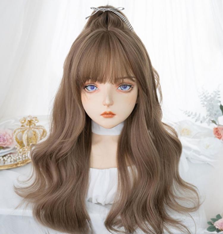 Wavy 62CM Color Honey Tawny Lolita Synthetic Wig
