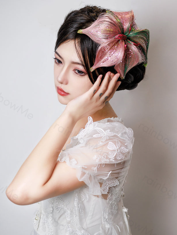 Lily Yellow&Pink / Black / Pink&Green Wig Hair Clip