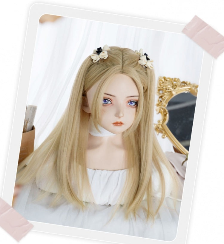 Straight Blonde Synthetic Wig