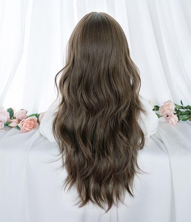 Wavy Waist Length Brown Lolita Synthetic Wig