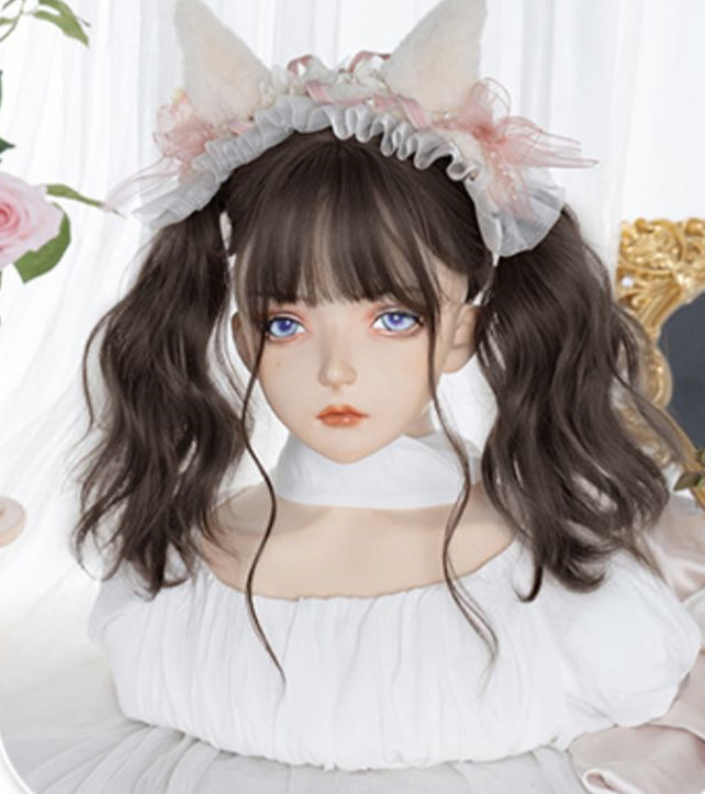 Wavy Brown / Dark Brown Synthetic Wig