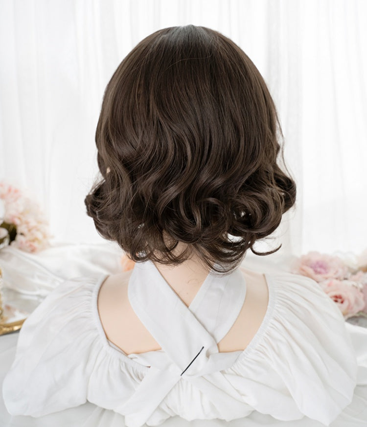 Wavy Brown 28CM Short Lolita Synthetic Wig