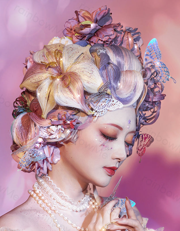 Lily Yellow&Pink / Black / Pink&Green Wig Hair Clip