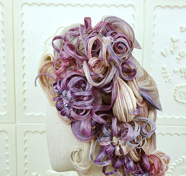 Mixed Hair Color Hand-braided Wig