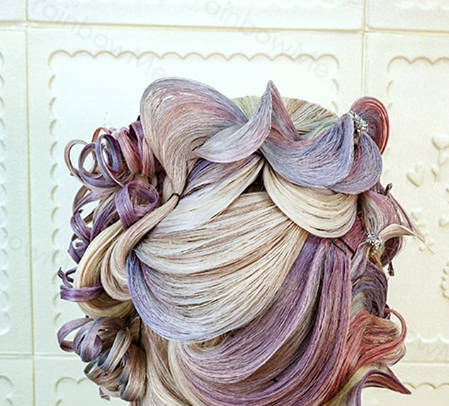 Mixed Hair Color Hand-braided Wig