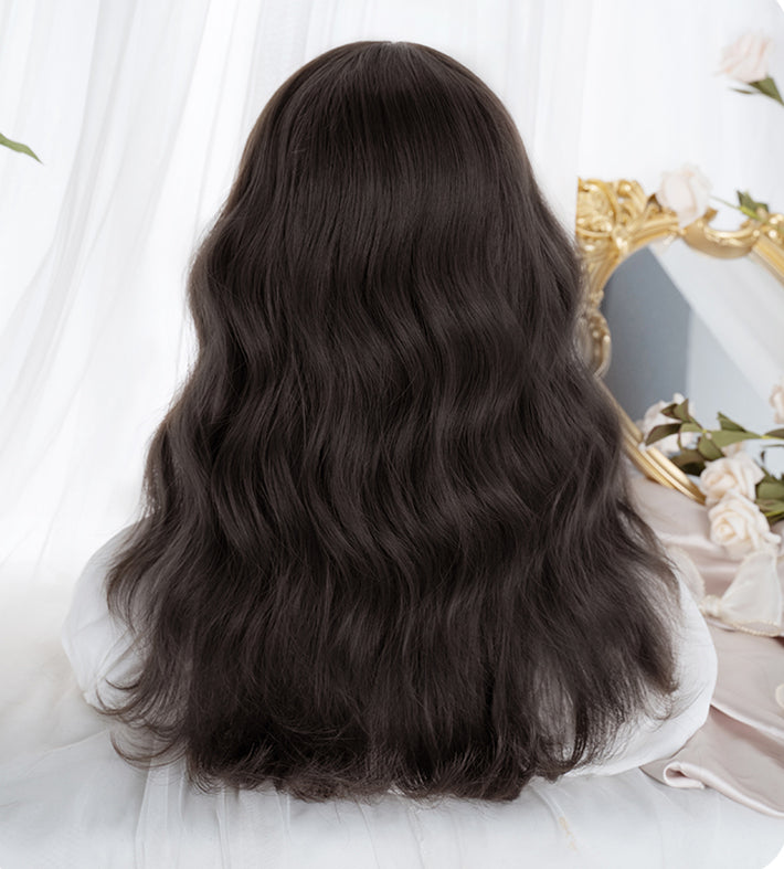 Wavy Brown / Dark Brown Synthetic Wig
