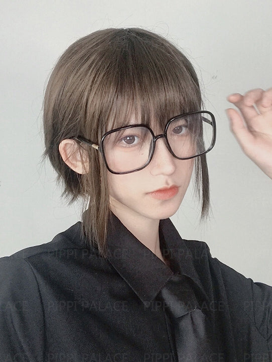 In Stock Black/Brown Boy Style Wig