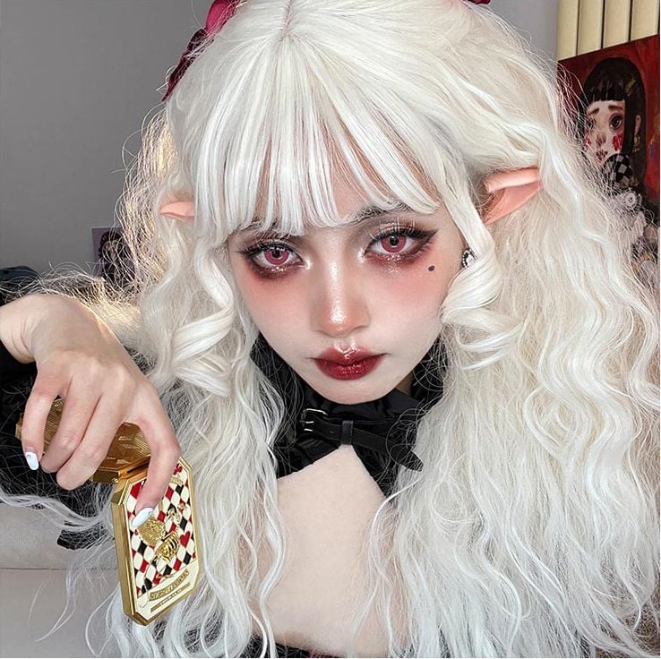 Miss Lori Off-white Curly Synthetic Wig