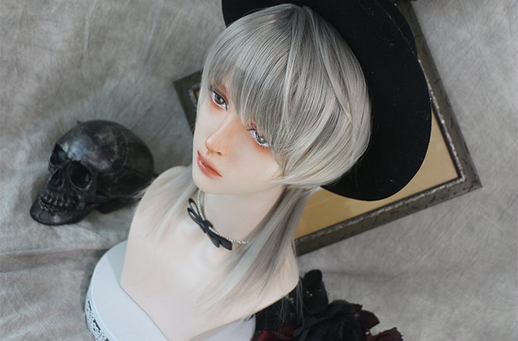 In Stock Side Parting Ombre Silver Ouji Fashion Wig