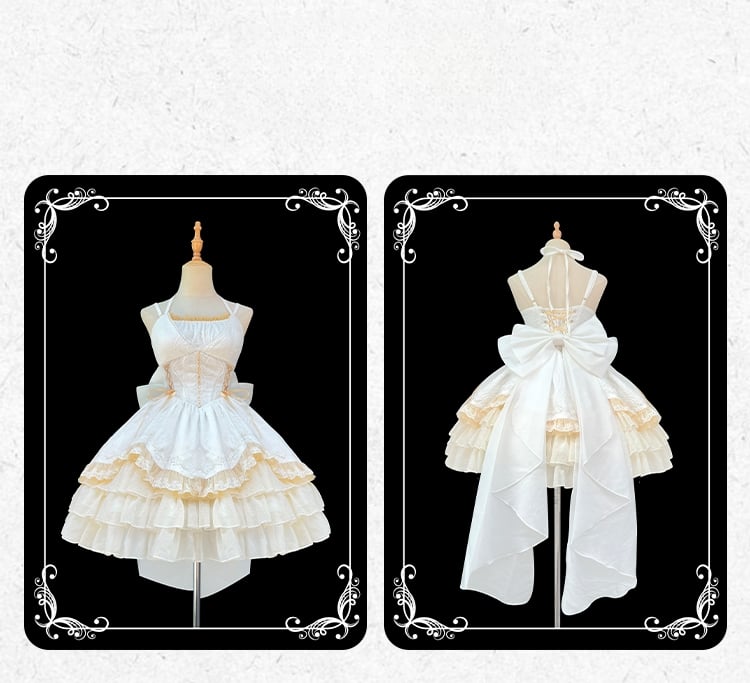 White Halter Neck Ruffle Skirt Corset Waist Jumper Skirt