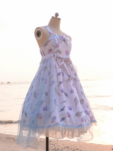 In Stock Conch Fairy White Jumper Skirt