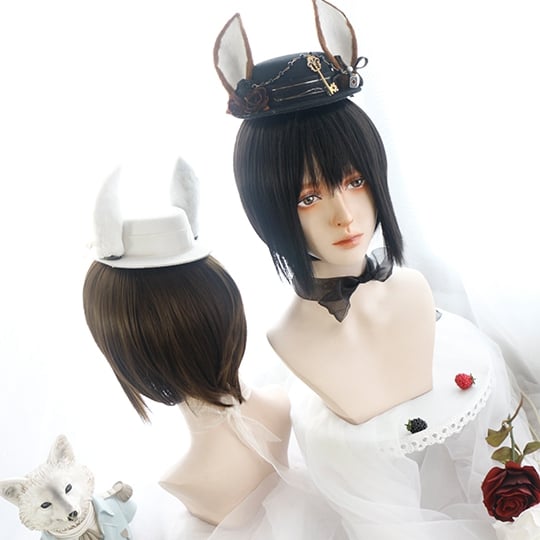 In Stock Black/Brown Boy Style Wig