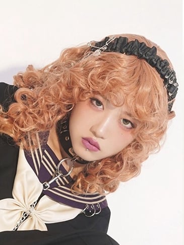 In Stock 4 Colors Shoulder Length Dolls Wool Curly Wig