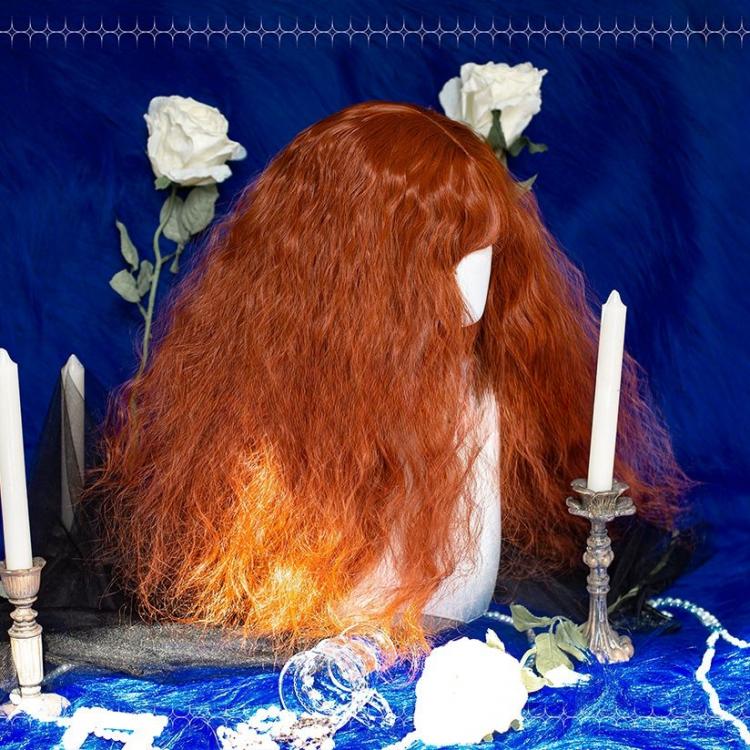 Reddish Brown Long Curly Synthetic Wig