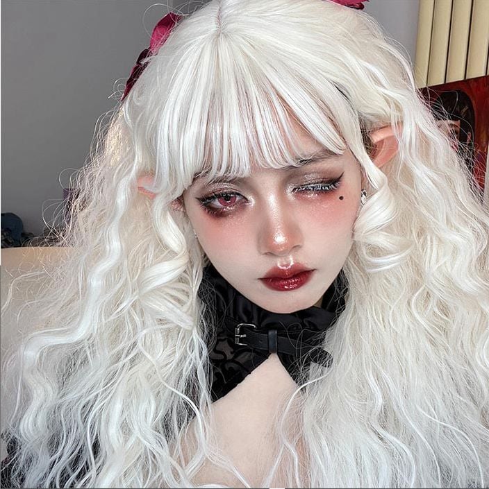 Miss Lori Off-white Curly Synthetic Wig