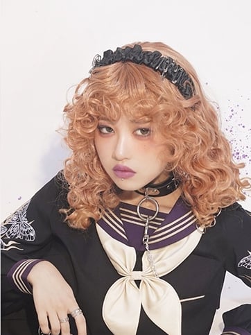 In Stock 4 Colors Shoulder Length Dolls Wool Curly Wig