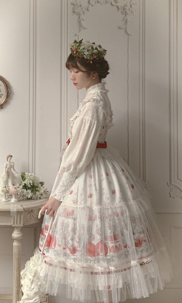 Strawberry Fruit Tea Sweet Jumper Skirt