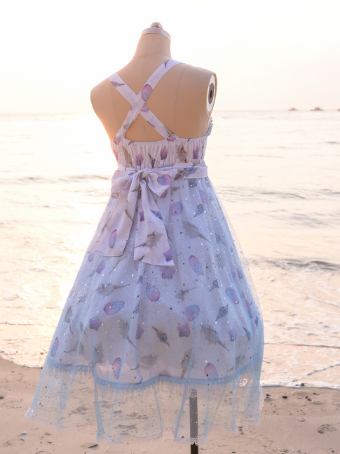 In Stock Conch Fairy White Jumper Skirt