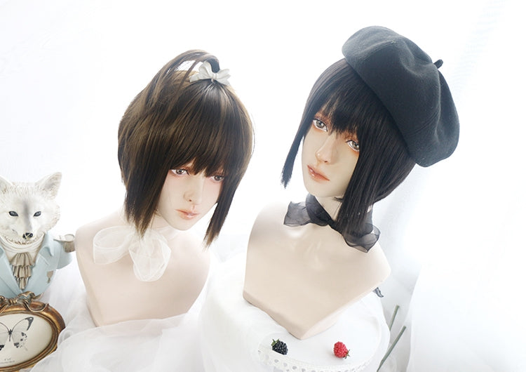 In Stock Black/Brown Boy Style Wig